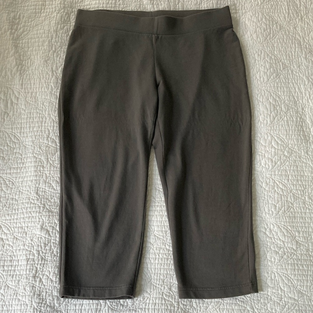 J Jill Dark Gray Cropped Pants, Medium